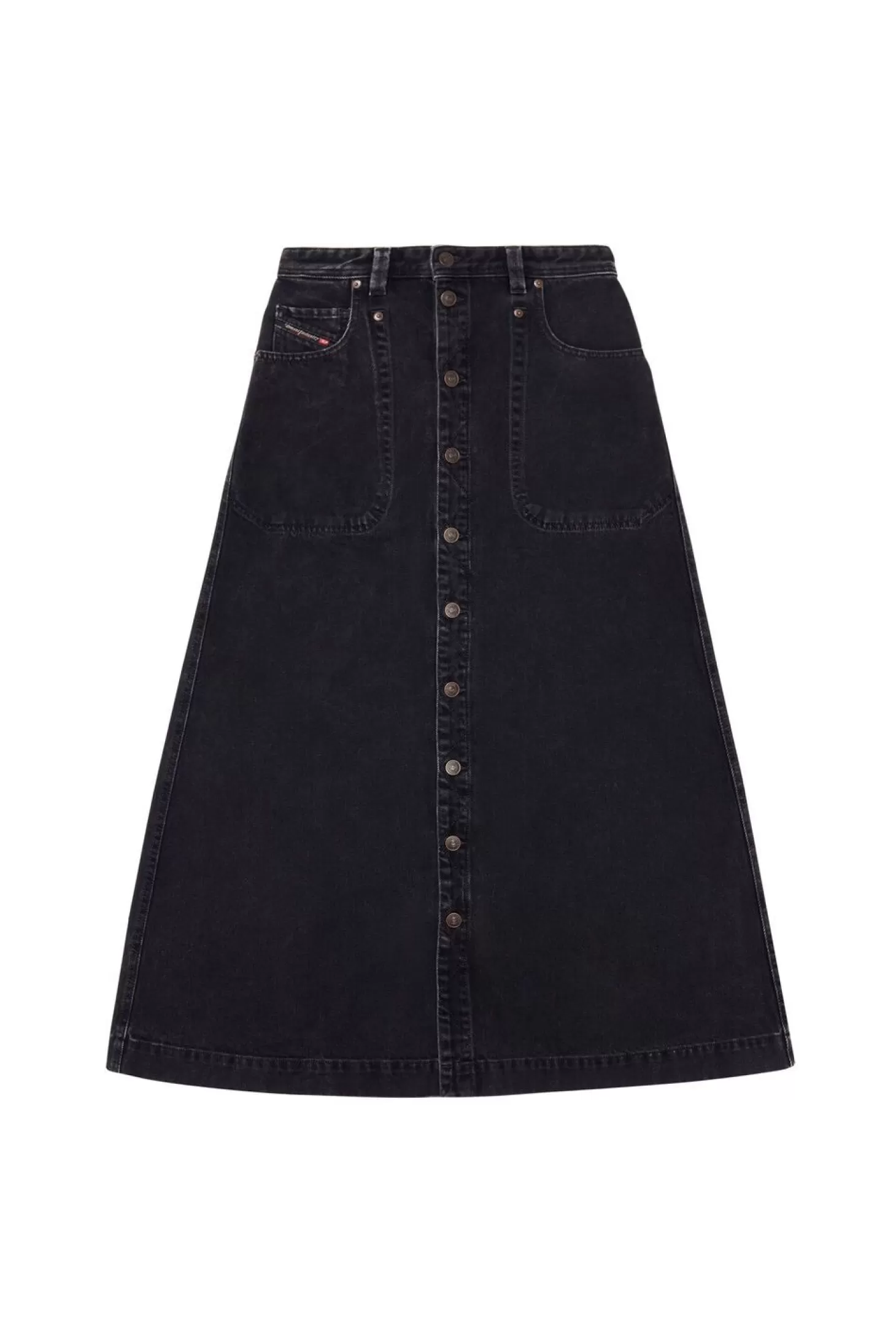 De-Albus-L A-Line Long Skirt-Diesel Fashion