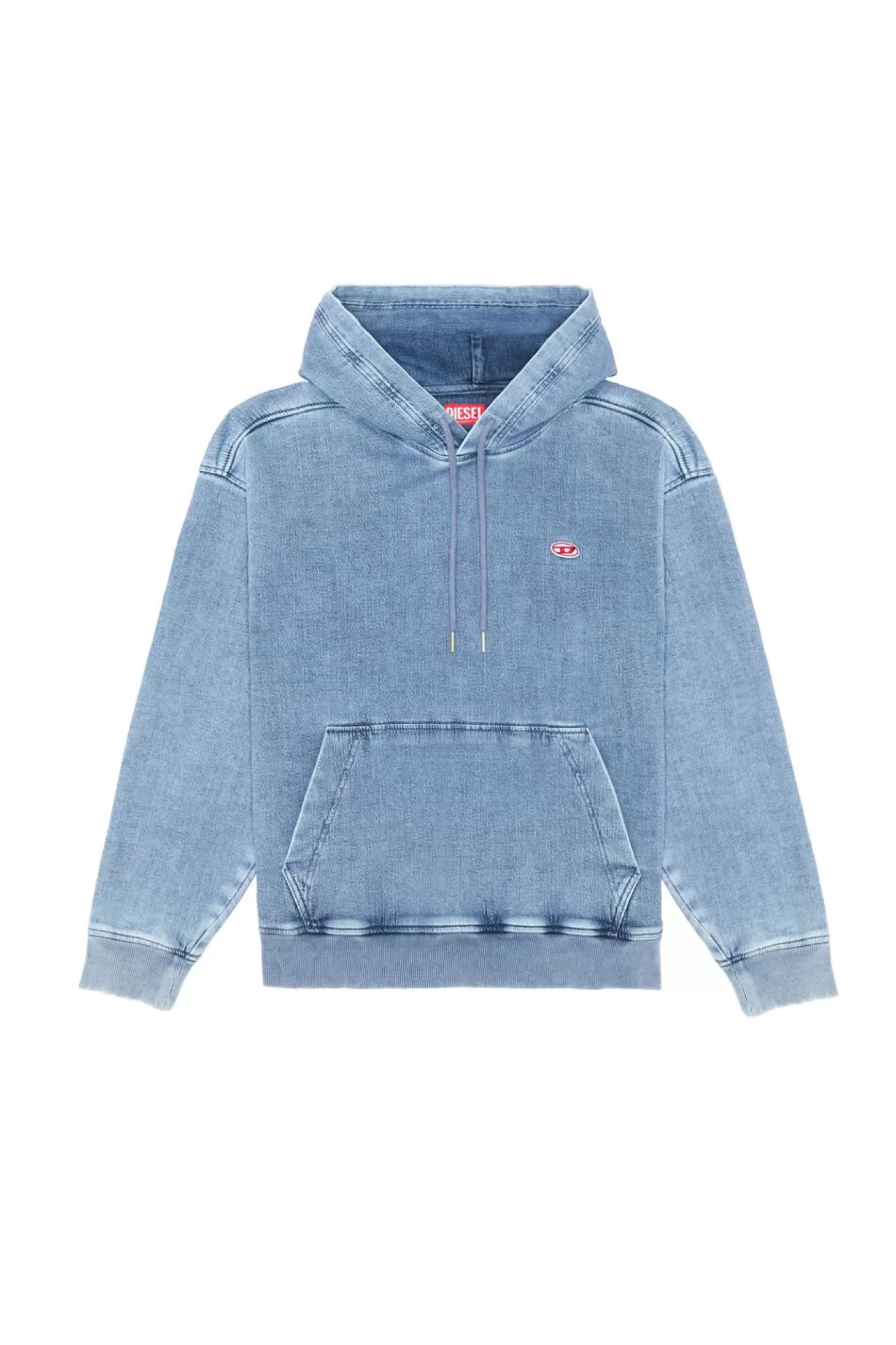 D-Um-Rib Track Denim Hoodie-Diesel Best Sale